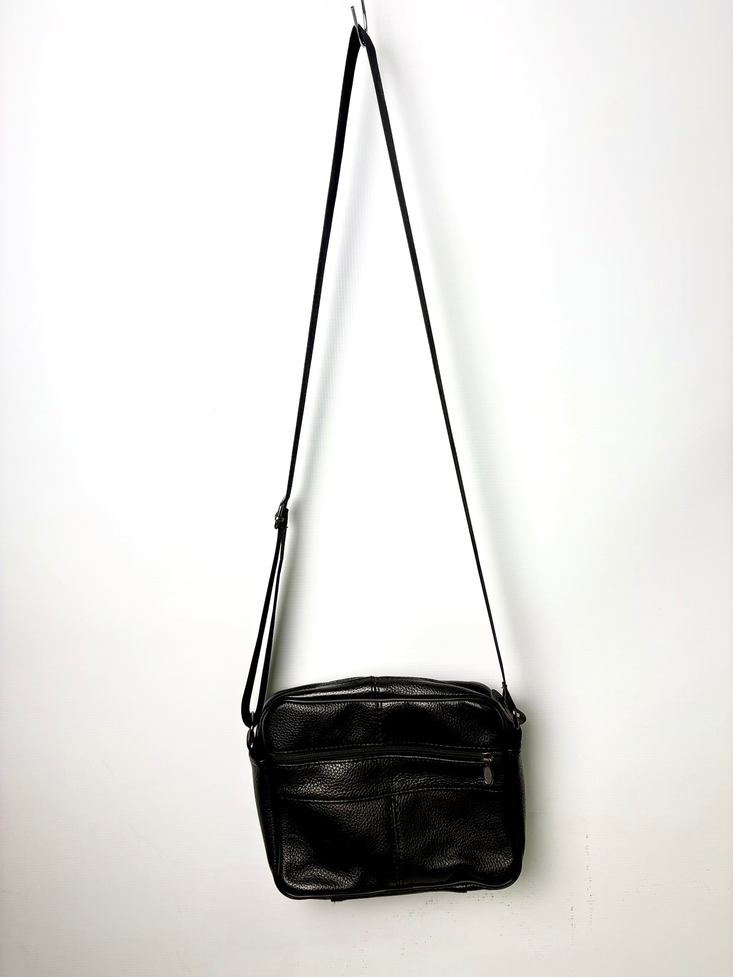 Black Leather Crossbody Bag