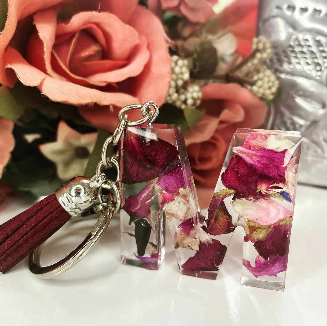 Resin Flower Keyrings