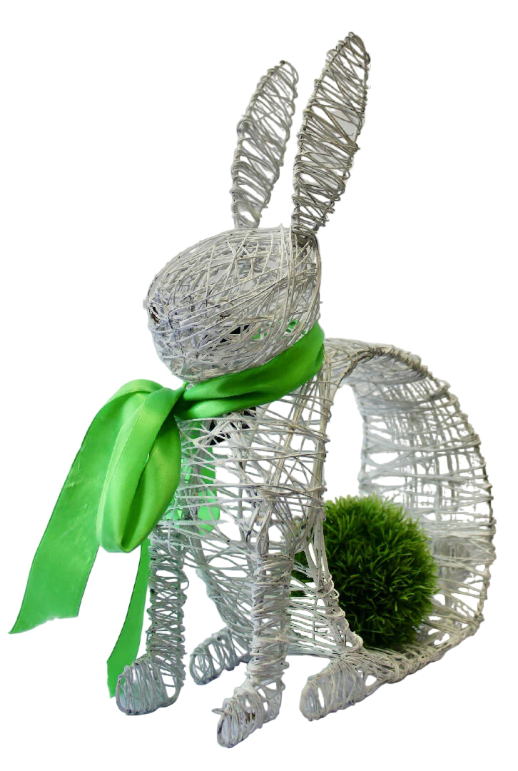 Simpiwe Handmade Wire Rabbit Plant Holder