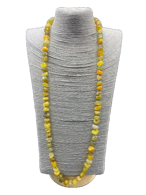 Handmade yellow agate necklace