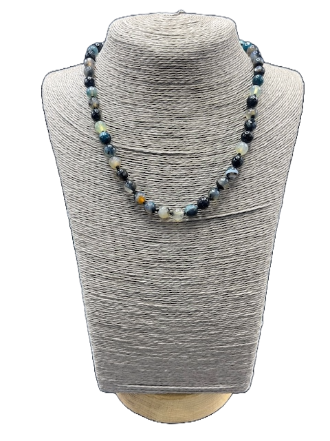 Handmade Botswana agate necklace