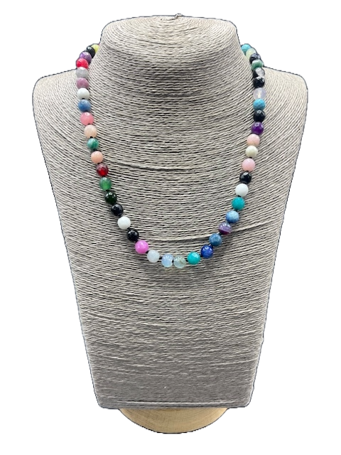 Handmade Different Colour agate necklace