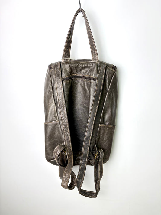Brown Leather Backpack