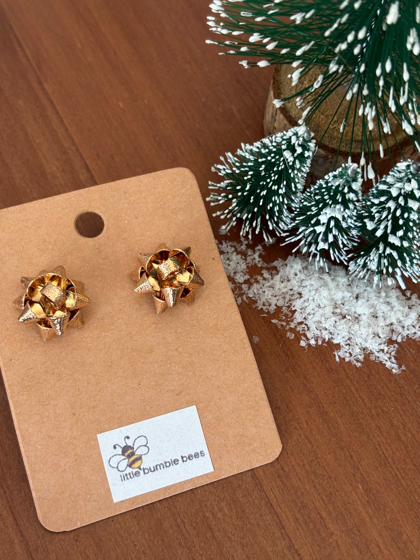 Christmas Bow Christmas Earrings
