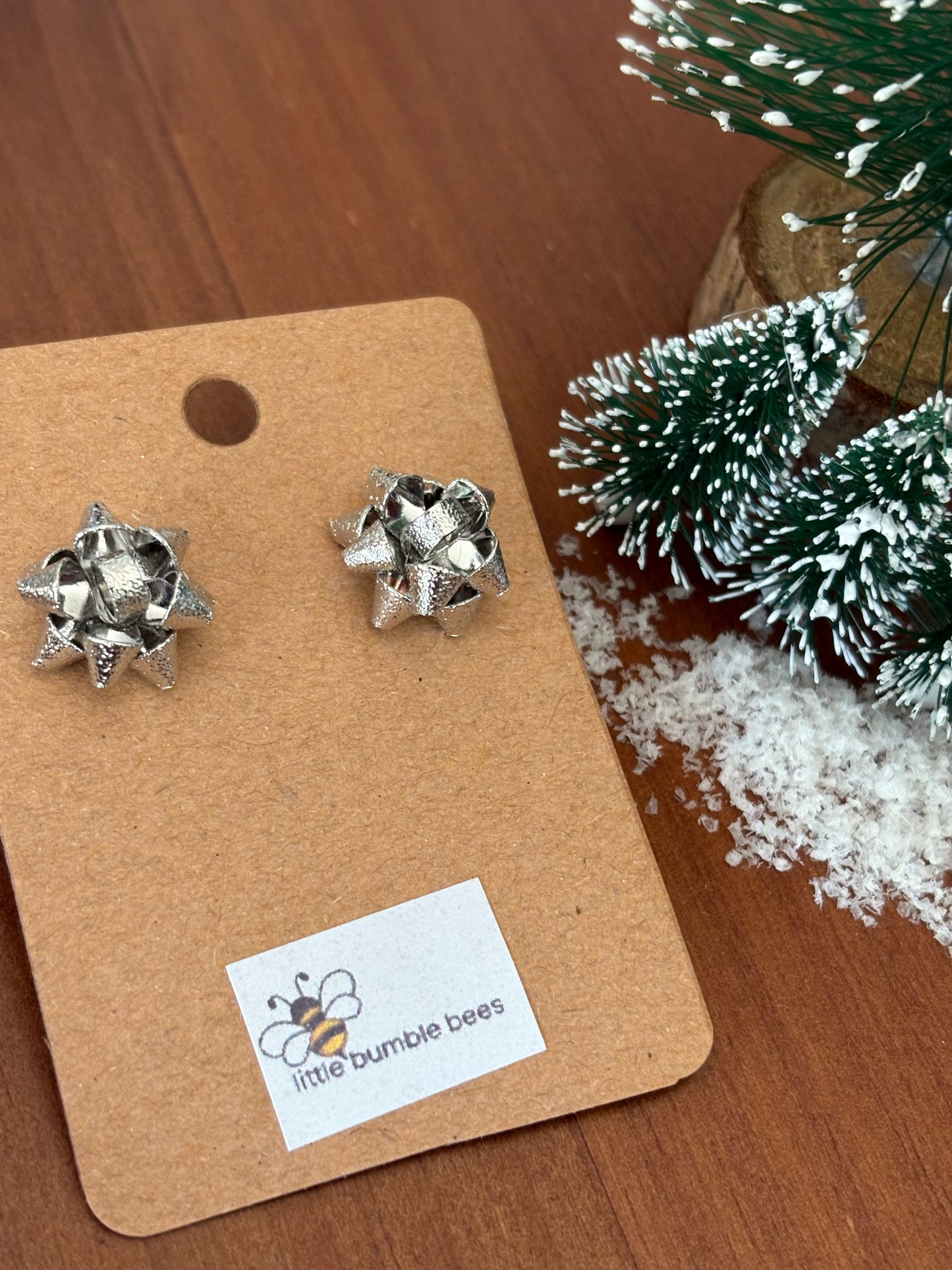 Christmas Bow Christmas Earrings