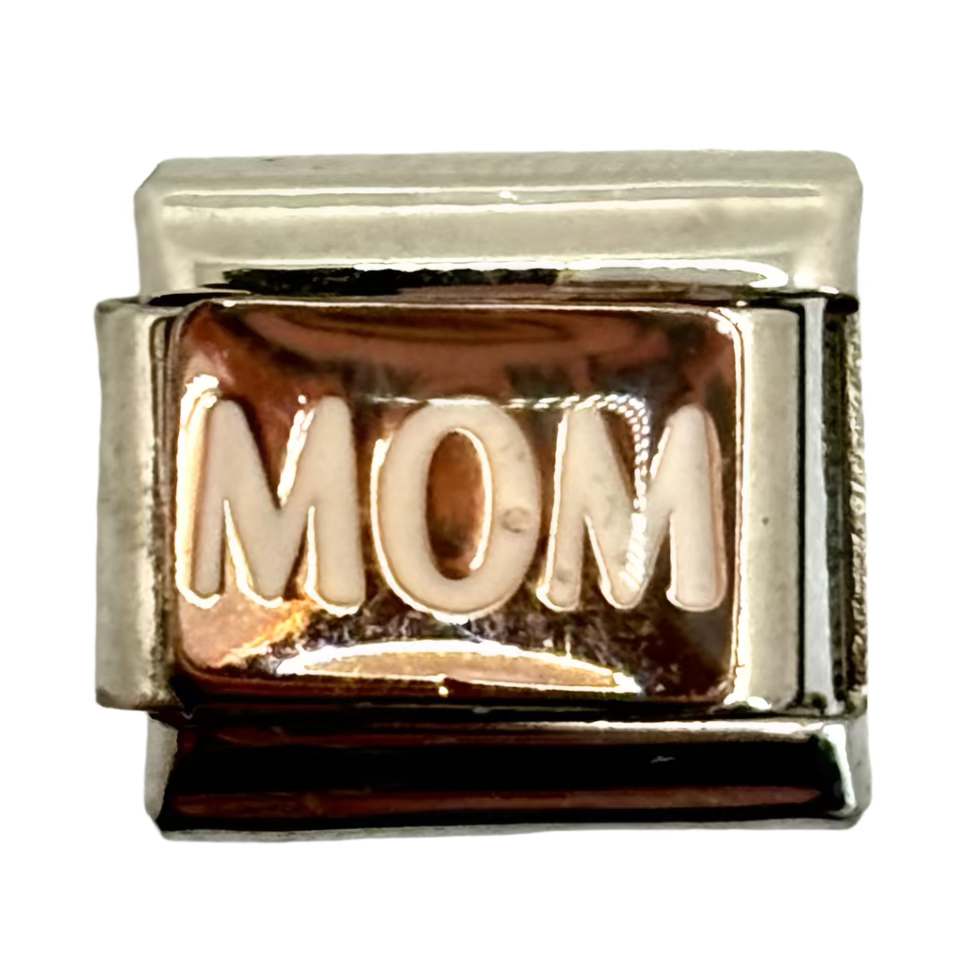 Stainless Steel Mom Charm Link