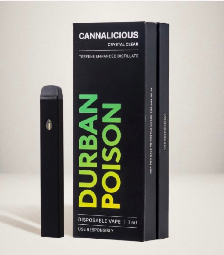 Durban Poison Sativa – THC Disposable Vape – 1ml