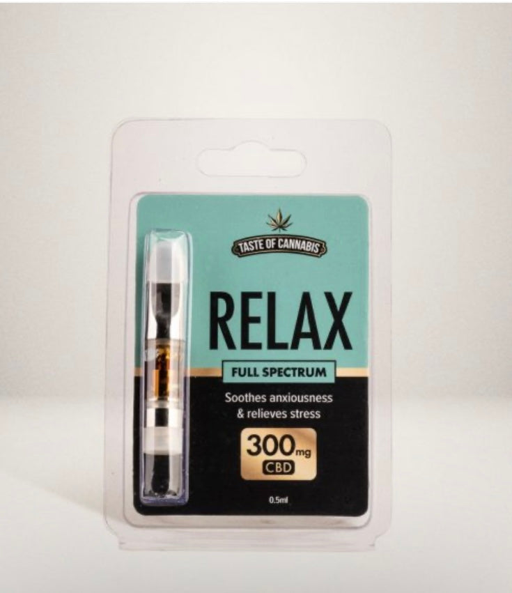 Relax – Full Spectrum 300mg CBD Vape Cartridge – 0.5ml