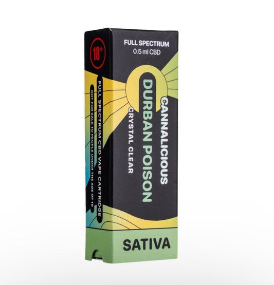 Durban Poison Sativa β THC Vape Cartridge β 0.5ml