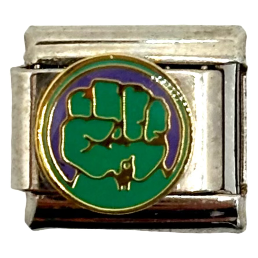 Stainless Steel Superhero Symbol Charm Link