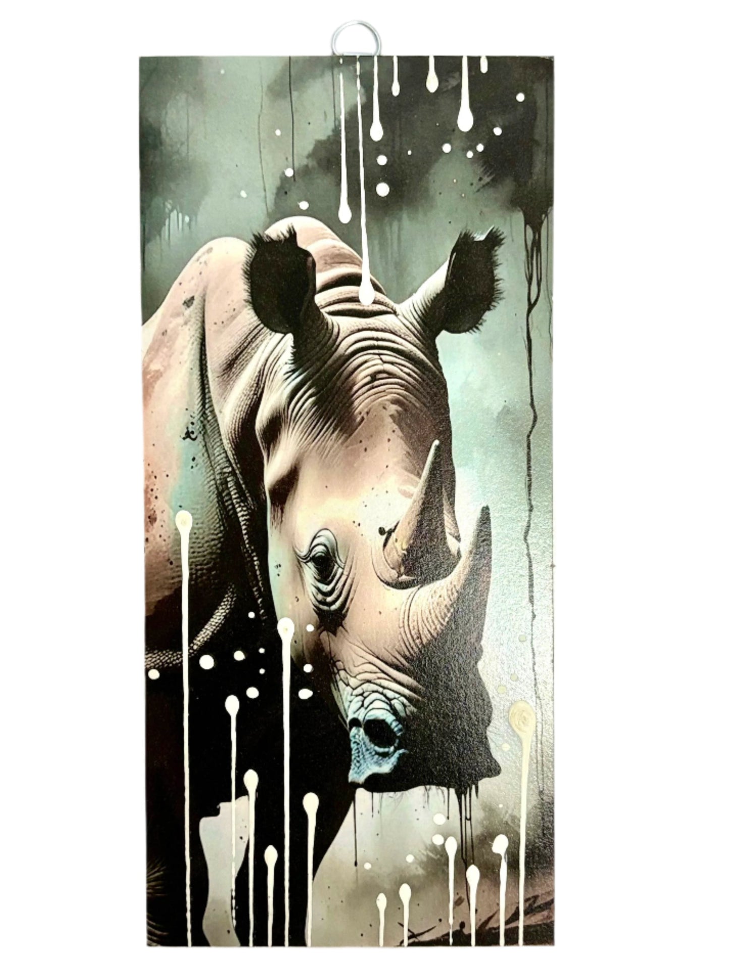 “Silent Strength” – Contemporary Rhino Wall Art