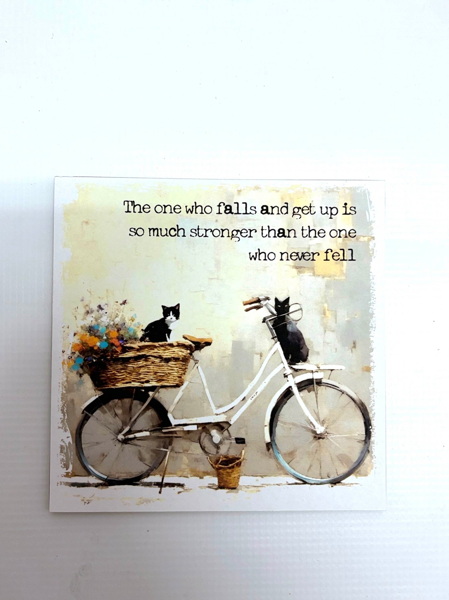 "Fall & Rise" Bicycle Cat Print
