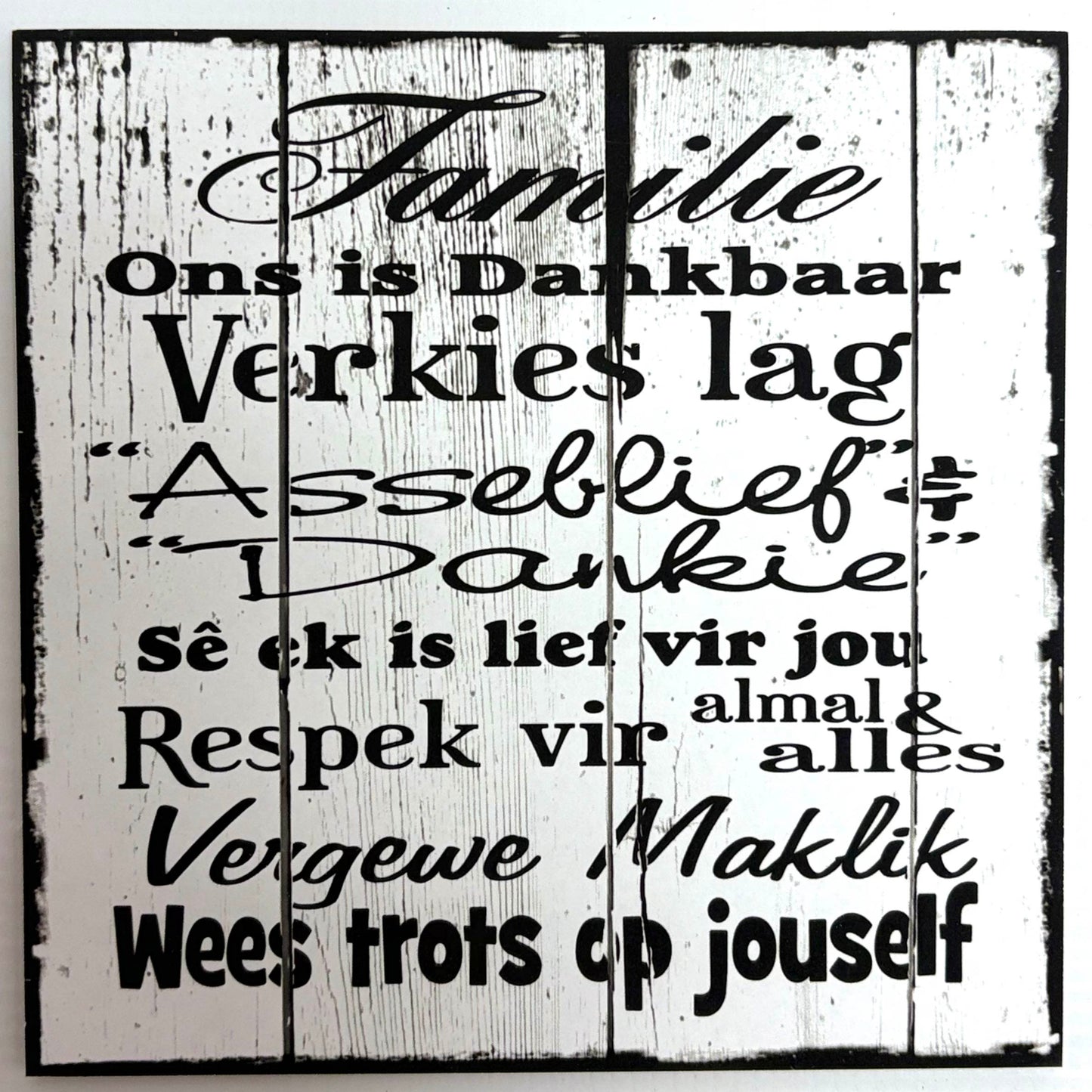 "Familie Reëls" Rustic Wood Print