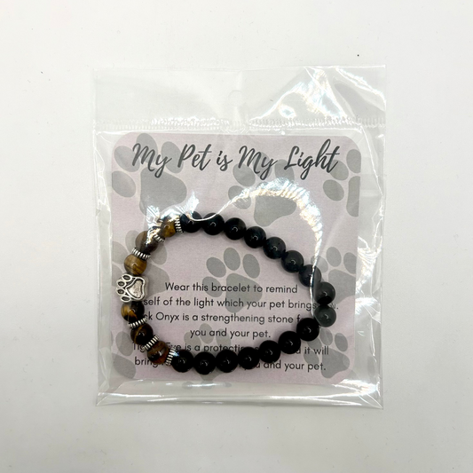 My Pet is My Light Elasticated Crystal Bracelet
