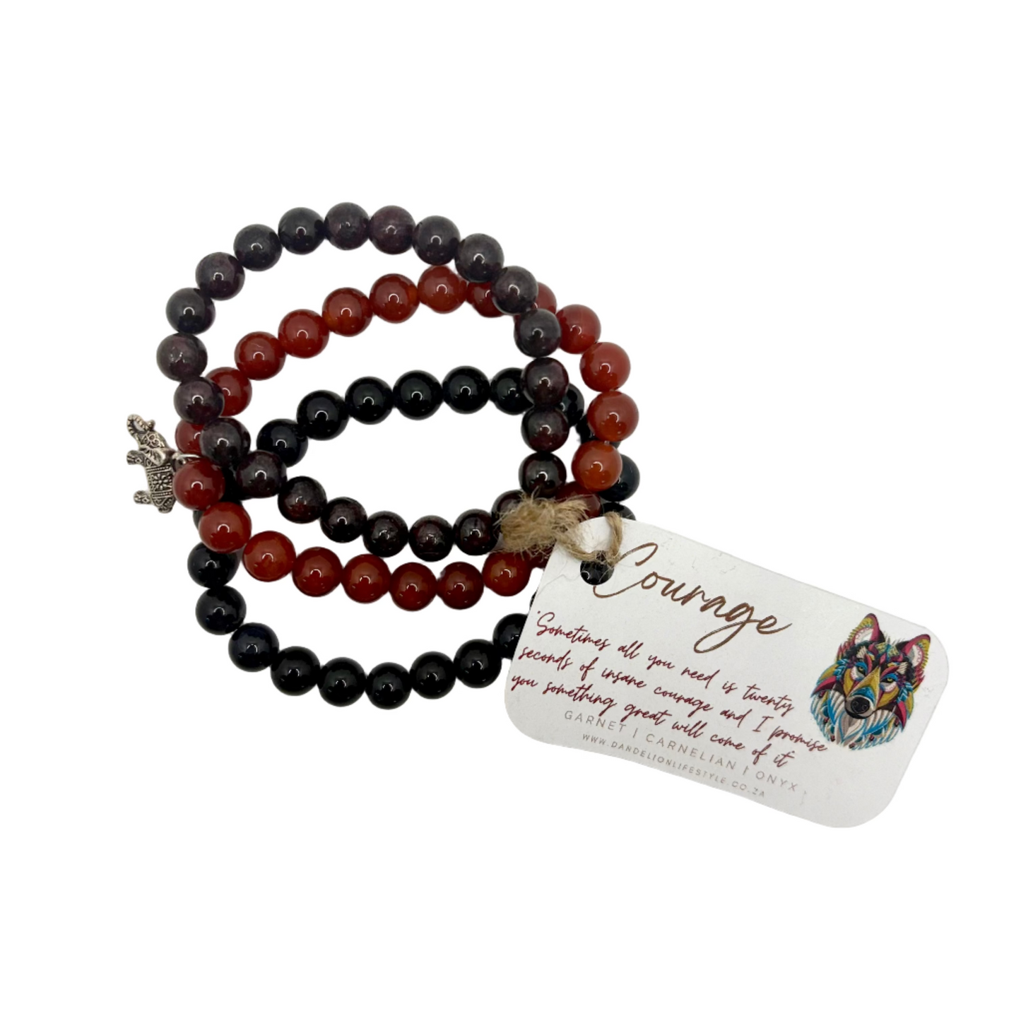 Courage - Elasticated Intention Stack Bracelet (Set of 3)