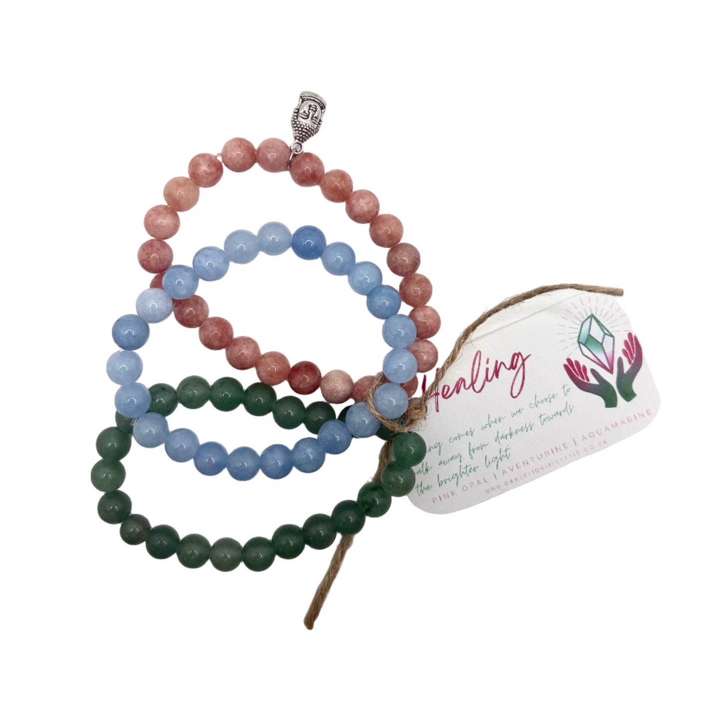 Healing - Elasticated Intention Stack Bracelet (Set of 3)