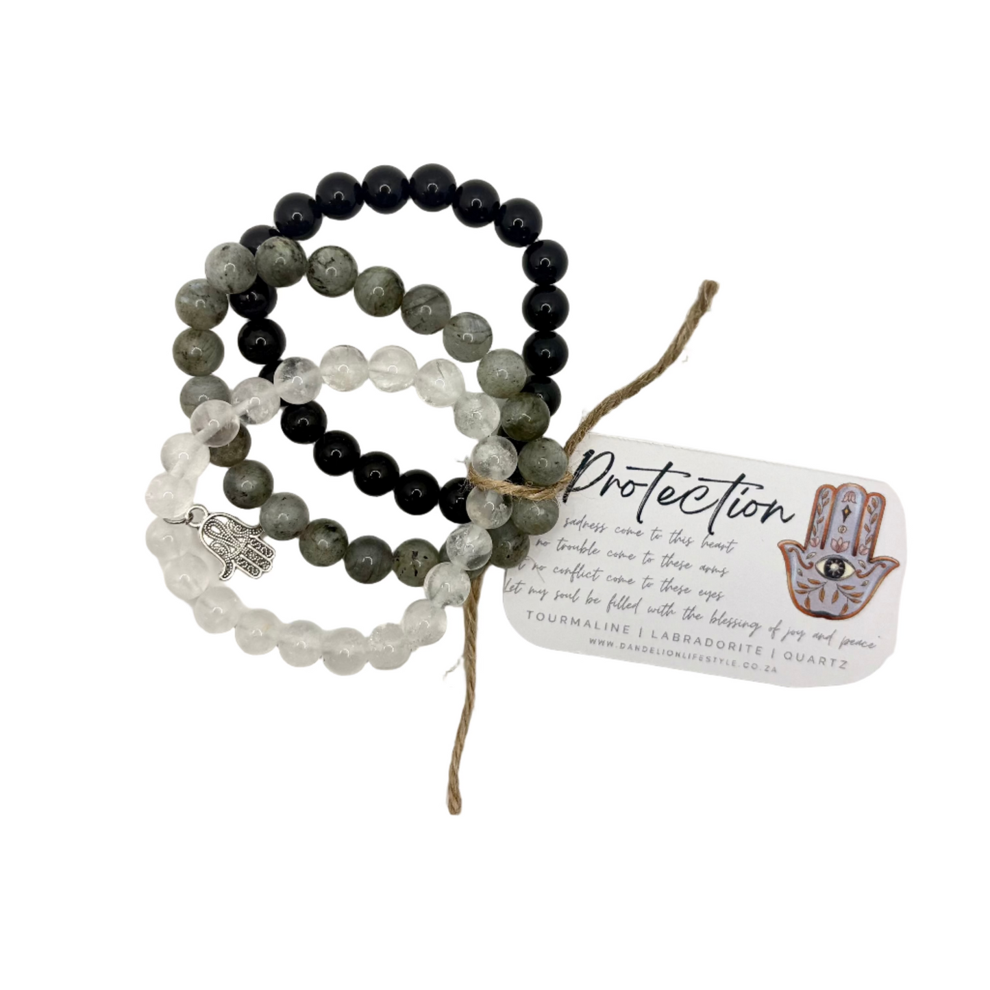 Protection - Elasticated Intention Stack Bracelet (Set of 3)