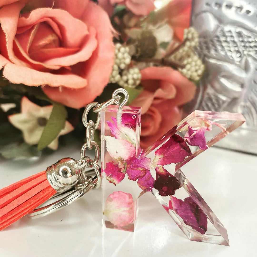 Resin Flower Keyrings