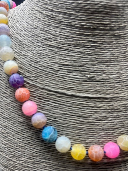 Handmade Rainbow Agate necklace