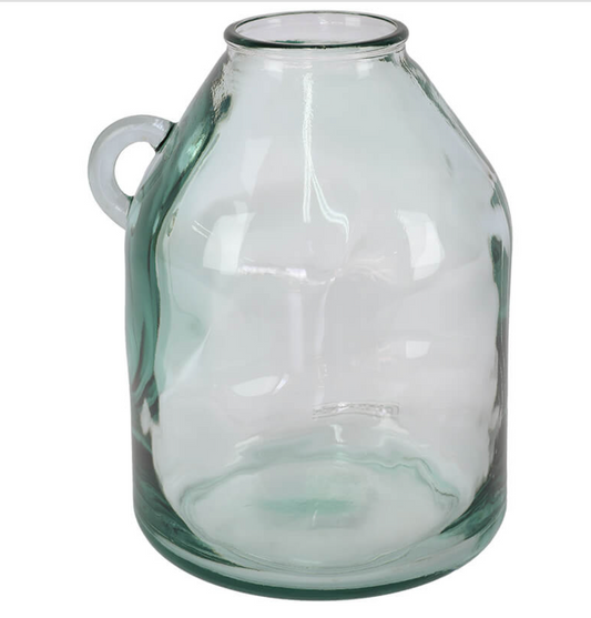 Recycled Aurora Handle Glass Vase