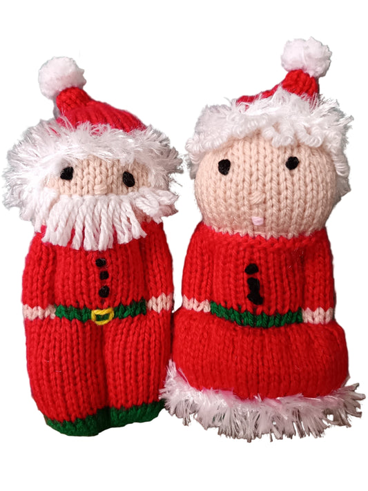 Santa and Mrs Claus Knitted Soft Toys