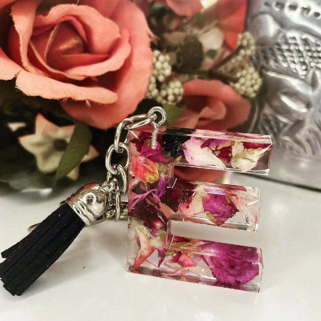 Resin Flower Keyrings