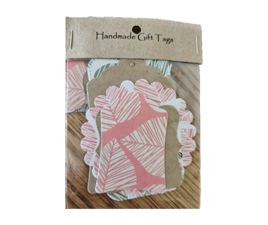 Variety of pink & green gift tags