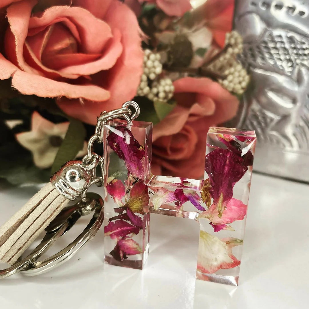 Resin Flower Keyrings