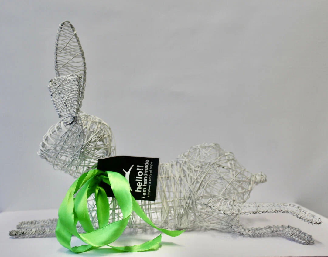 Handmade Lazy Wire Bunny