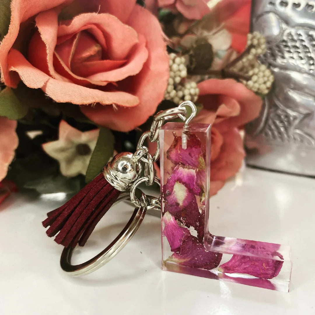 Resin Flower Keyrings