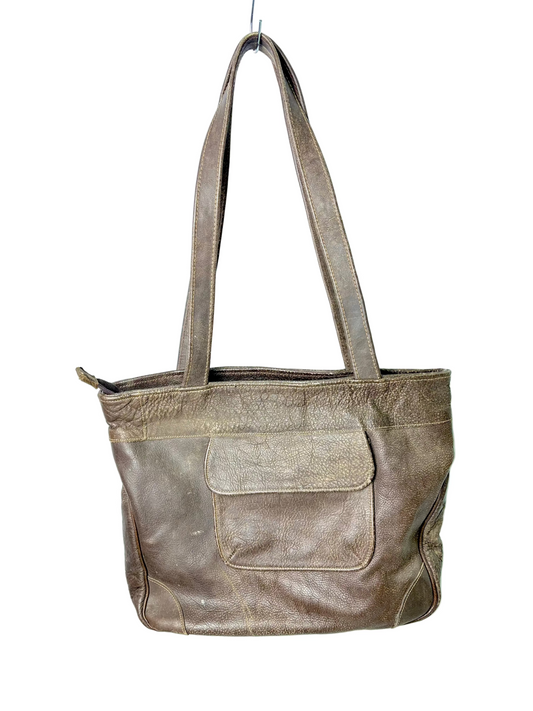 Faded Brown Leather Handbag