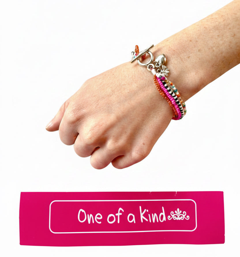 Multi seed and glass beads bracelet