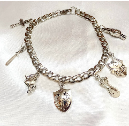 Armour of God Bracelet on Heavy Stainless Steel Chain