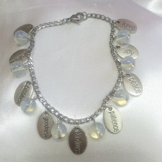 Fruit of the Spirit Bracelet with Moonstone Beads