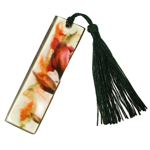 Red and black flower bookmark