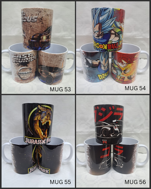 Novelty Mugs – Movies, Anime & Legends (4 Variants)