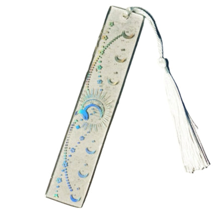Clear moon and star bookmark medium