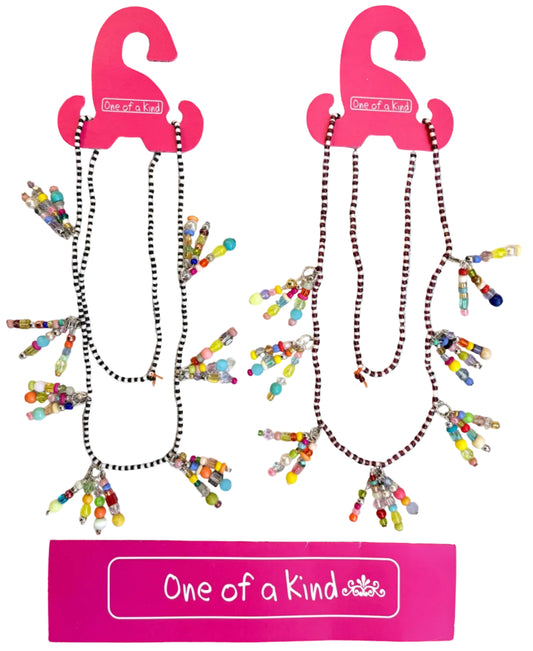 Multi glass beaded necklace
