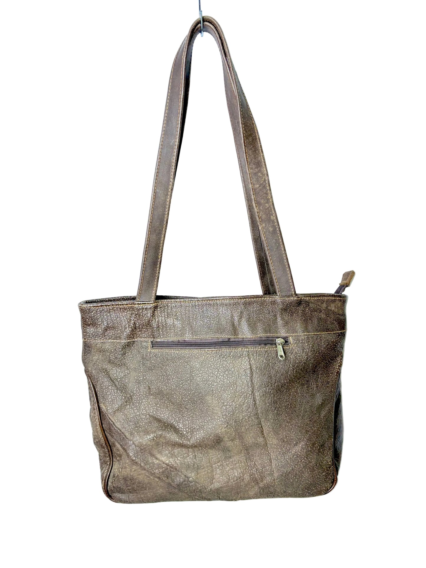 Faded Brown Leather Handbag