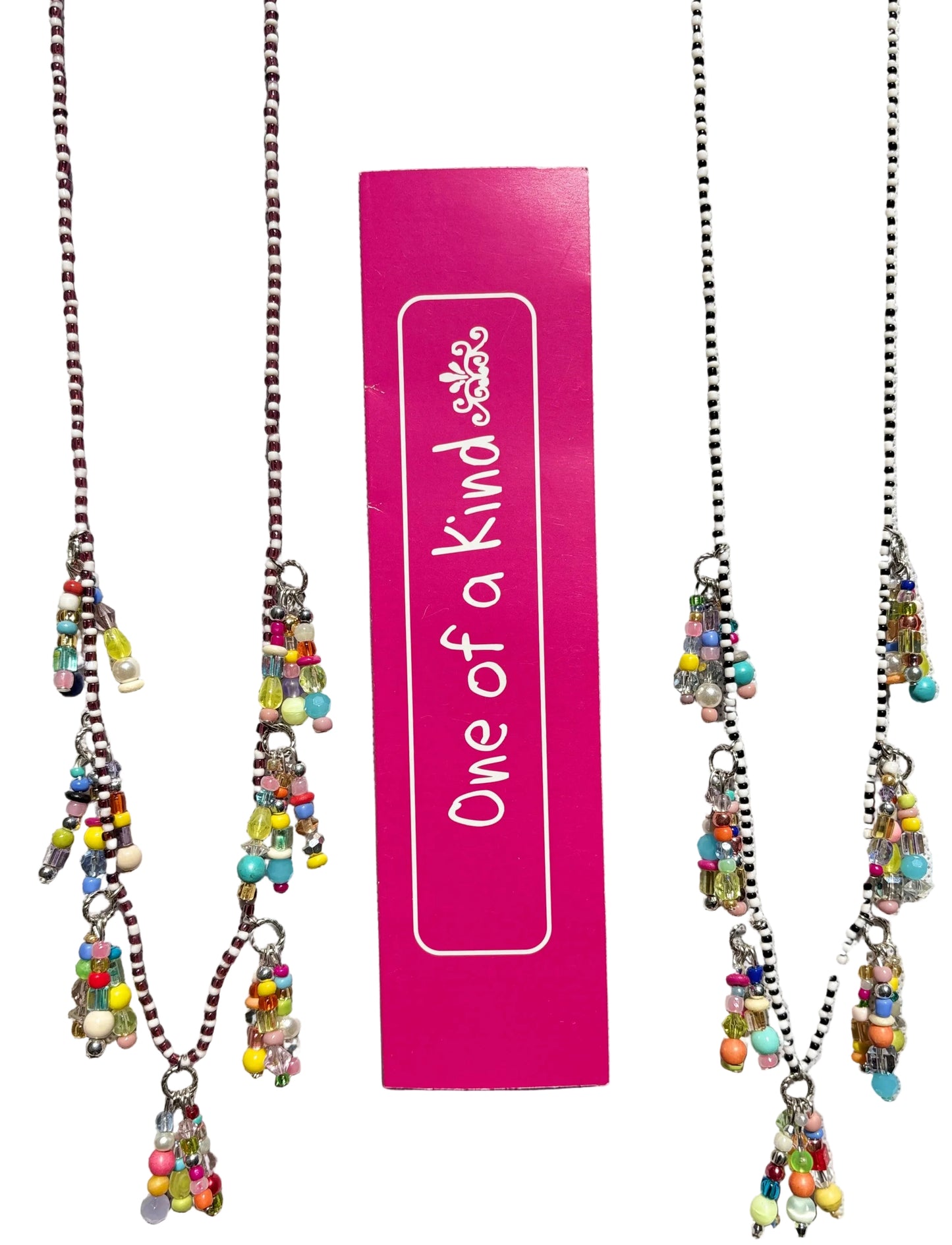 Multi glass beaded necklace