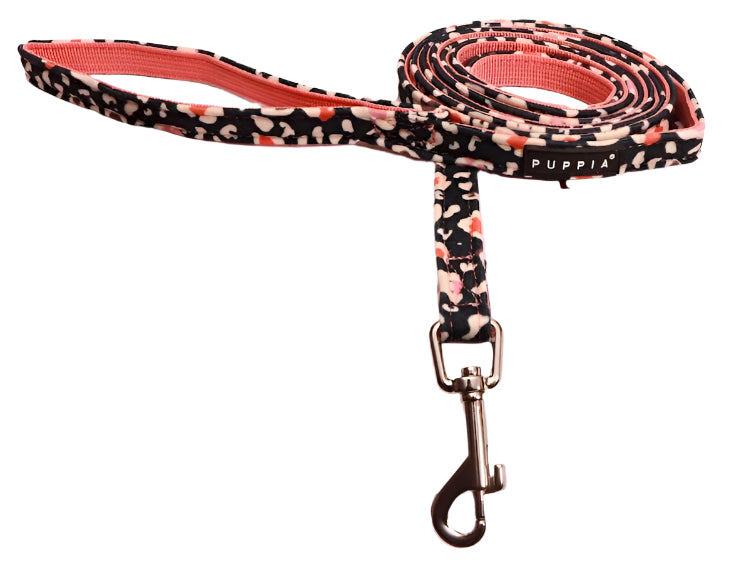 Baby pink with navy with cow spots dog leash