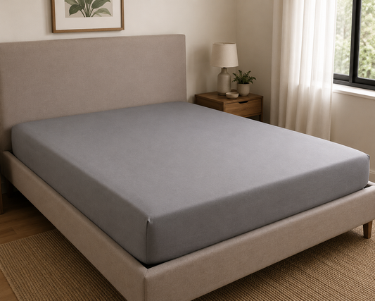 Grey fitted sheet