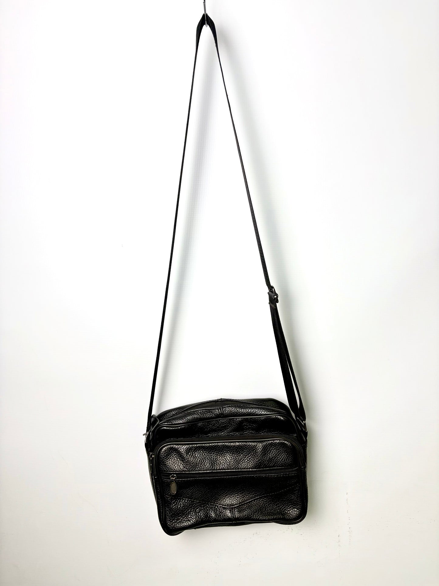 Black Leather Crossbody Bag