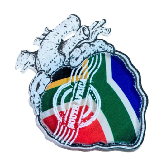Acrylic Magnet South African Heart-Shaped