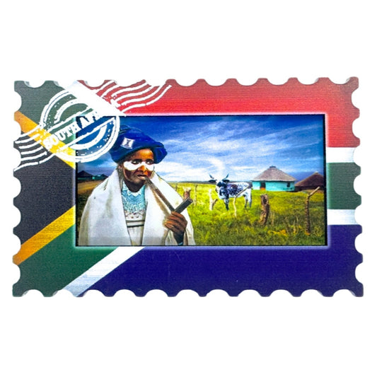 Acrylic Magnet Xhosa Woman Smoking Pipe