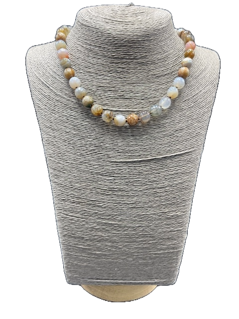 Handmade orange agate necklace