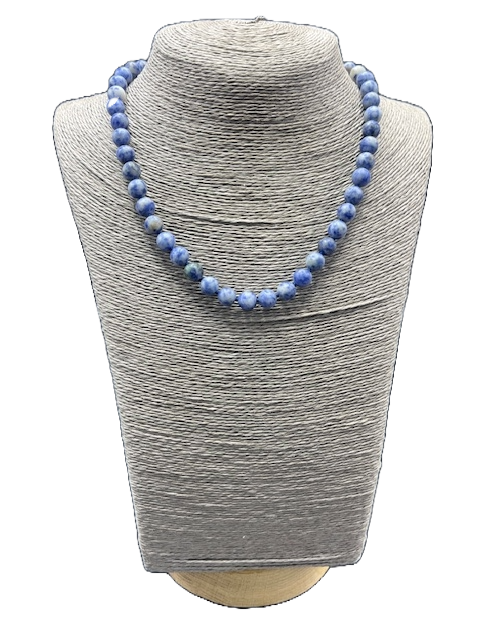 Handmade Blue Lace agate necklace