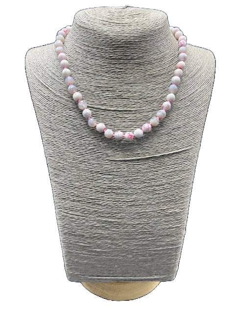 Handmade Pink Agate necklace