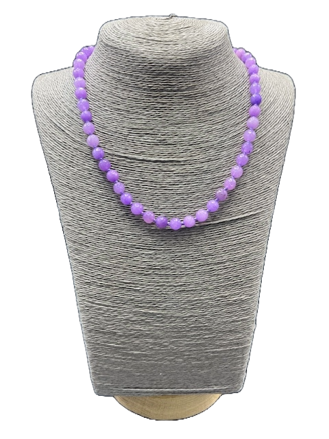 Handmade Lilac Agate necklace