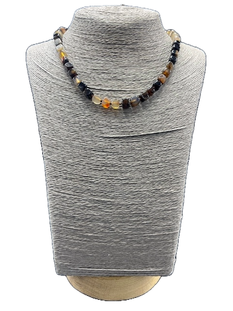 Handmade Chocolate Botswana Agate necklace